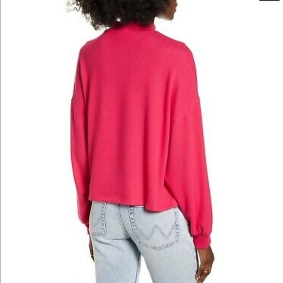 💋ALL IN FAVOR BRIGHT ROSE SHIRT NWT - Picture 2 of 10